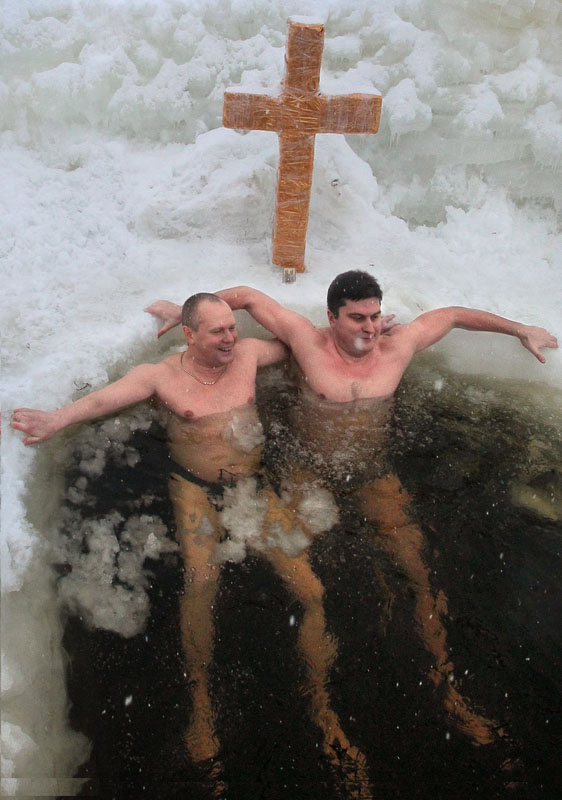 Bathing in ice-cold water on Epiphany